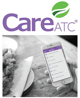 CareATC logo with App photo